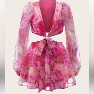 SHEIN | Pink Marble Swirl Matching Set